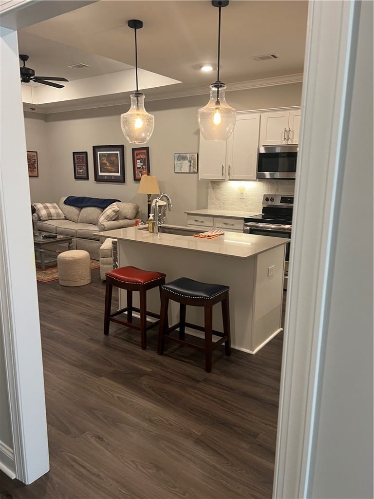 518 Grey Oak Cir, Auburn, AL 36830, An open-concept layout connects the well-appointed