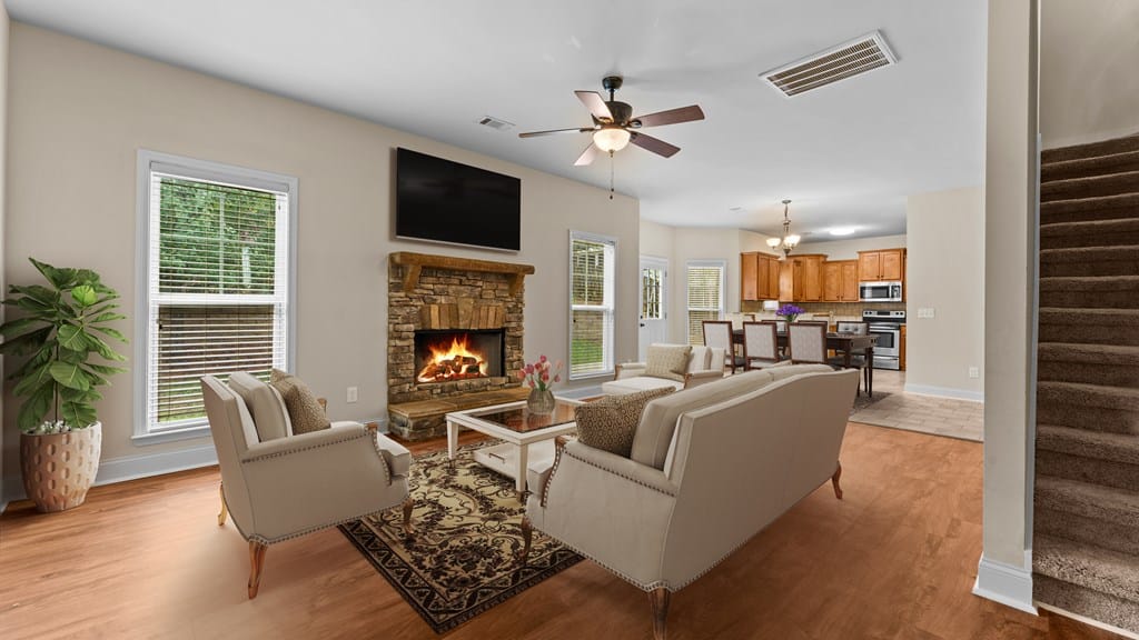 1544 Magnolia Way, Columbus, GA, 31904, Great Room w/stone fireplace