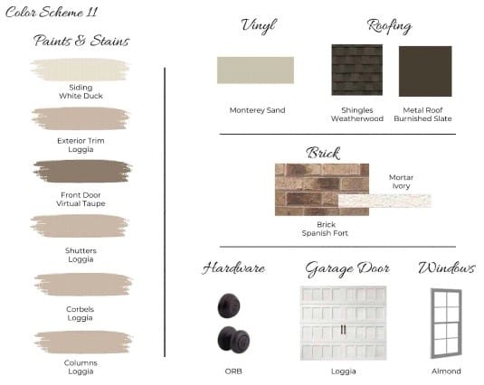 1400 Copper Mdws Dr, Auburn, AL 36830, Auburn Farms Lot 5 - Exterior Color Scheme