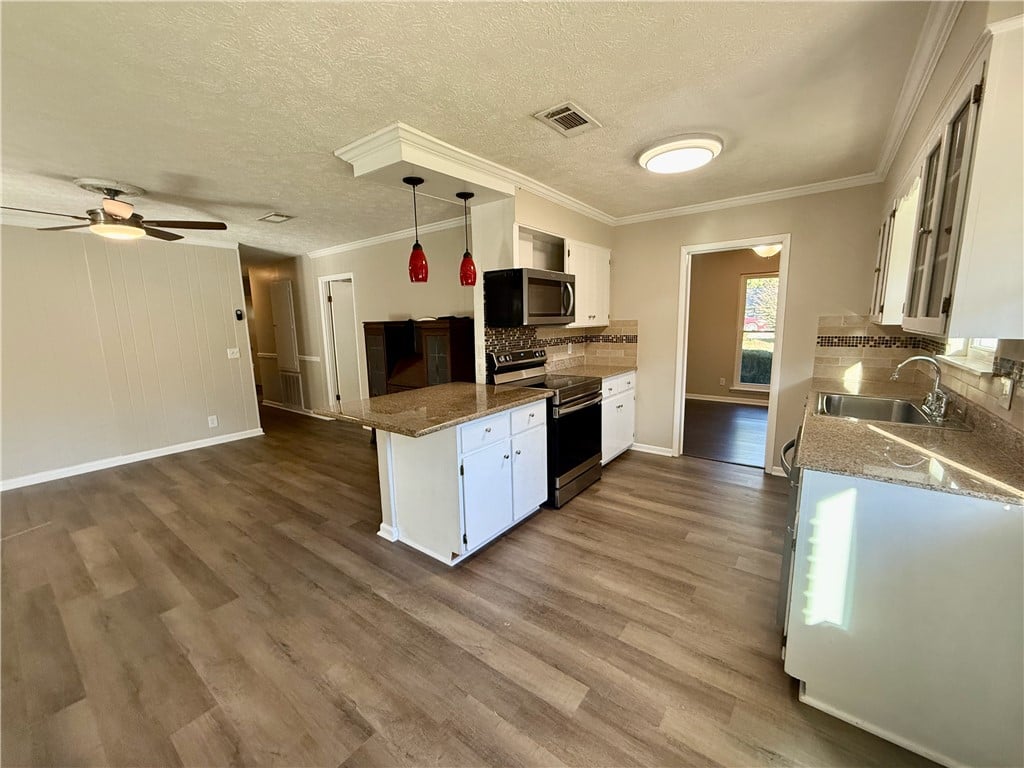 1001 Rustic Ridge Rd, Auburn, AL 36830, Gleaming granite countertops and LVP enhance this