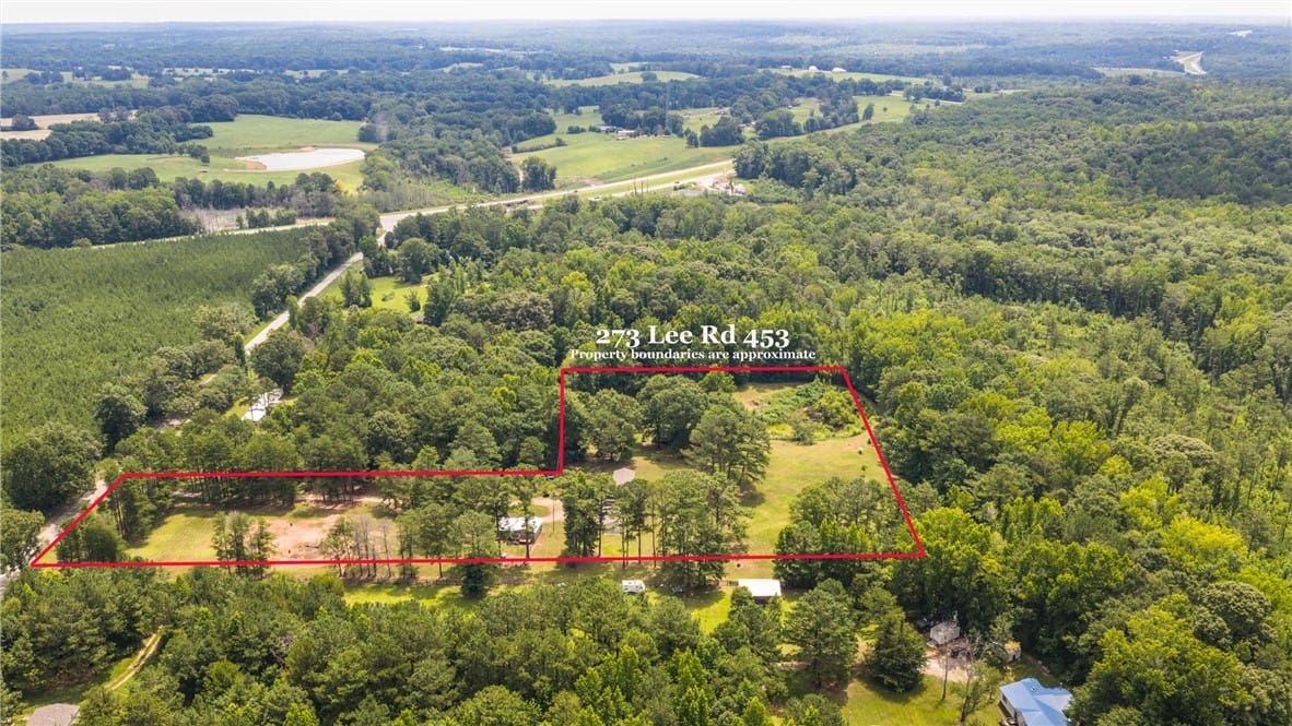 273 Lee Rd 453, Waverly, AL 36879, An aerial perspective reveals a vast, verdant land