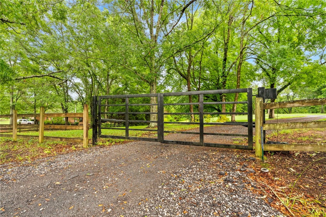 5915 Lee County Rd 390, Opelika, AL 36804, A private, gated entry opens to a serene, tree-lin