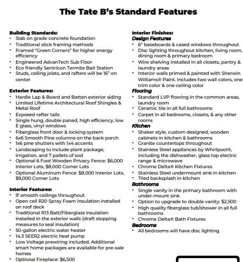 67 BOTTLE, Auburn, AL, 36830, Tate B - Standards -  All plans, pricing and speci