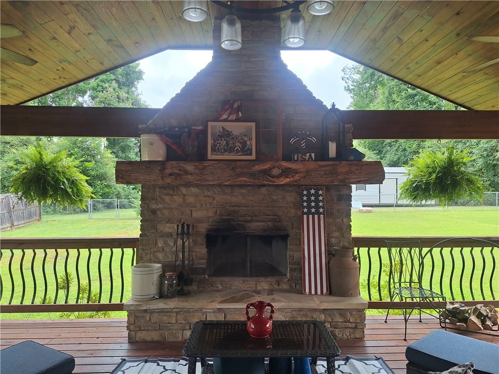 503 Crestview Ln, Valley, AL 36854, A stone fireplace provides a focal point for this