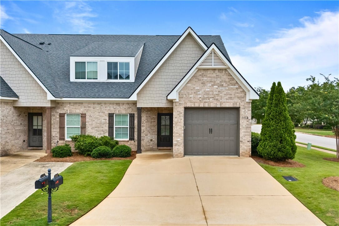 1413 NEW ARBOR, Auburn, AL, 36830, A well-maintained facade with brick and shingle ac