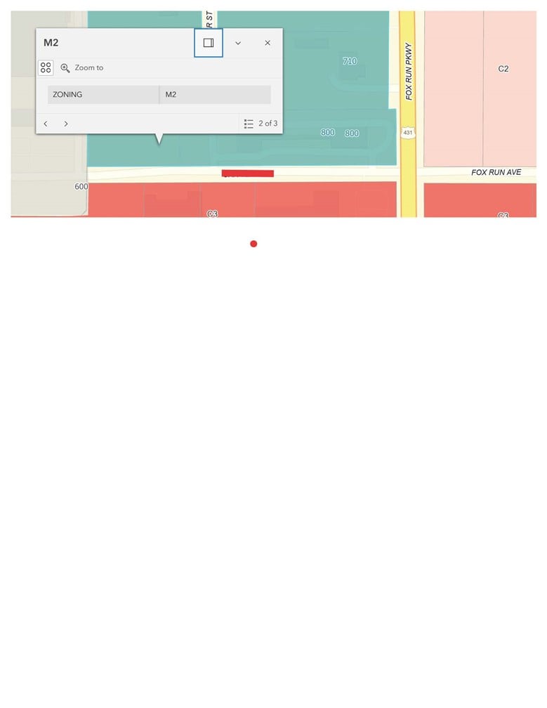 Fox Run Pkwy, Opelika, AL 36801, An informational zoning map outlines the property
