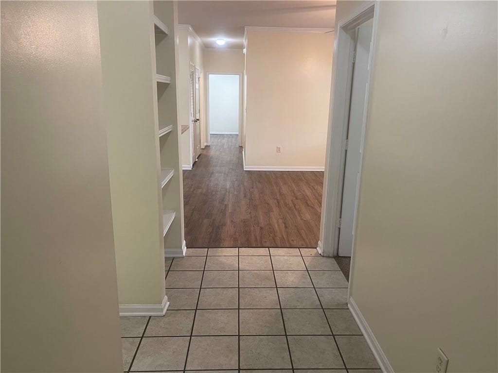 Street A, Auburn, AL 36830, This interior hallway features charming built-in s