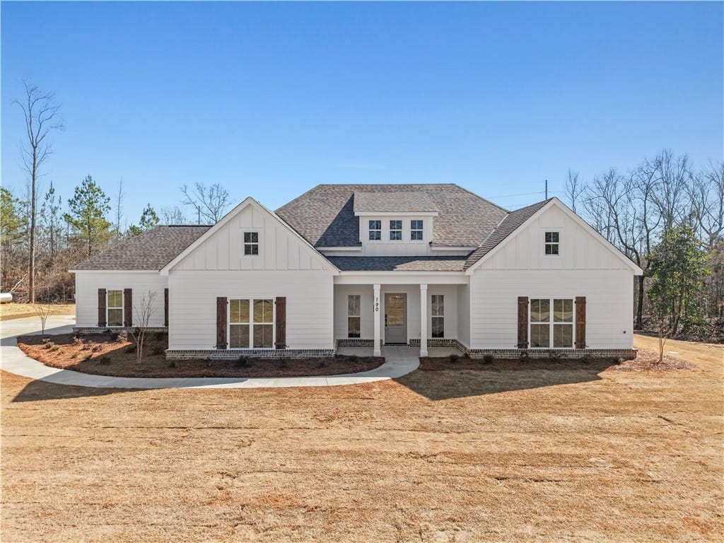 1 Lee Road 345, Salem, AL 36874, A striking white residence boasts classic dormer w