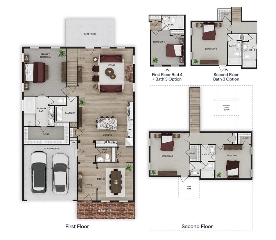 524 Thorpe St, Auburn, AL 36830, This floor plan will include both the first floor