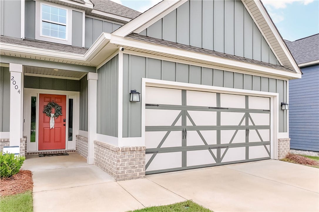 2004 Mallory Ln, Opelika, AL 36804, A welcoming front entrance featuring a stylish gar