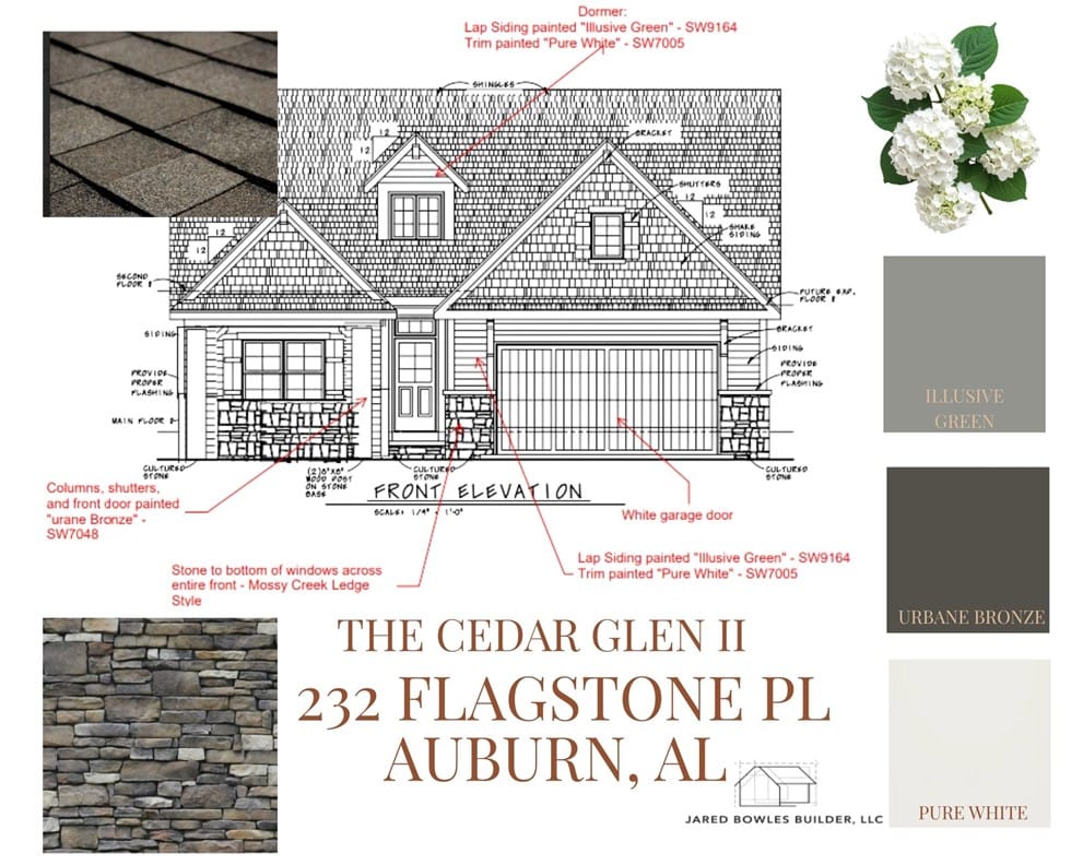 232 Flagstone Pl, Auburn, AL 36830, USA, Home will be mirror image, with garage on left