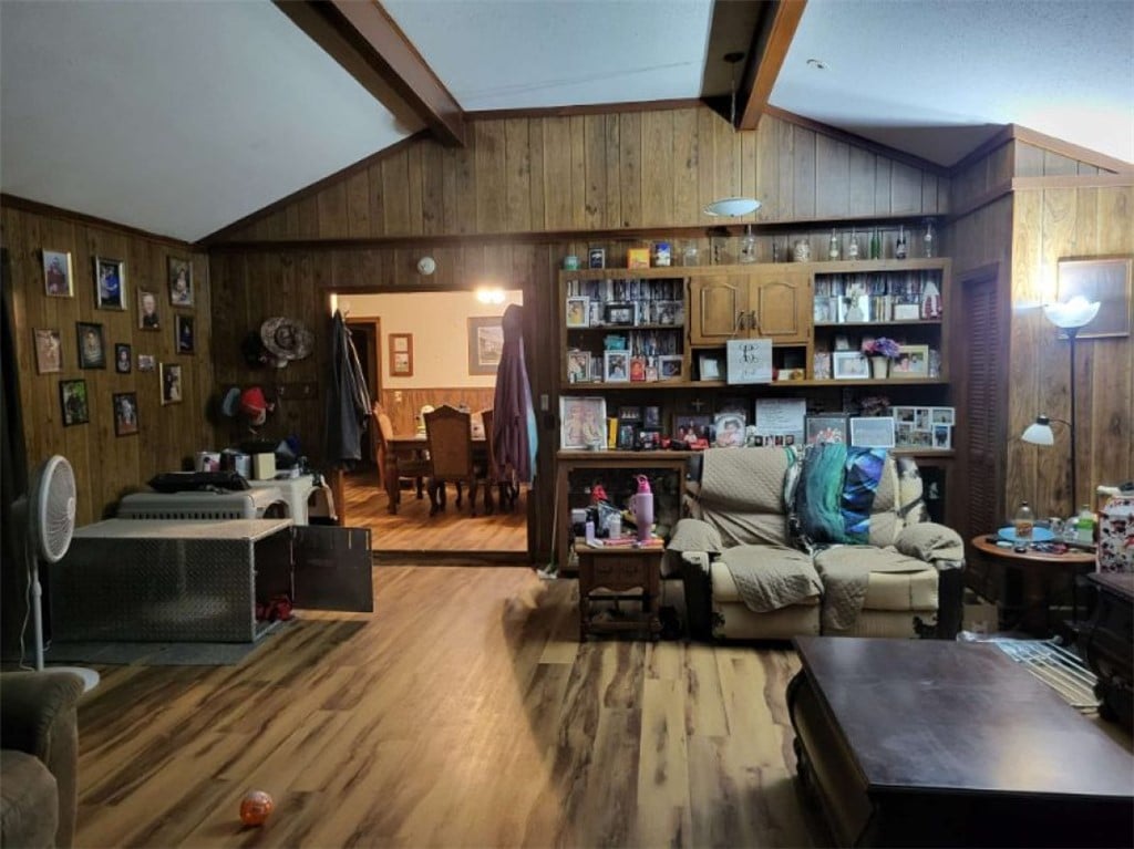 4721 Cusseta Rd, Lanett, AL 36863, Rich wood paneling and vaulted beamed ceilings cre