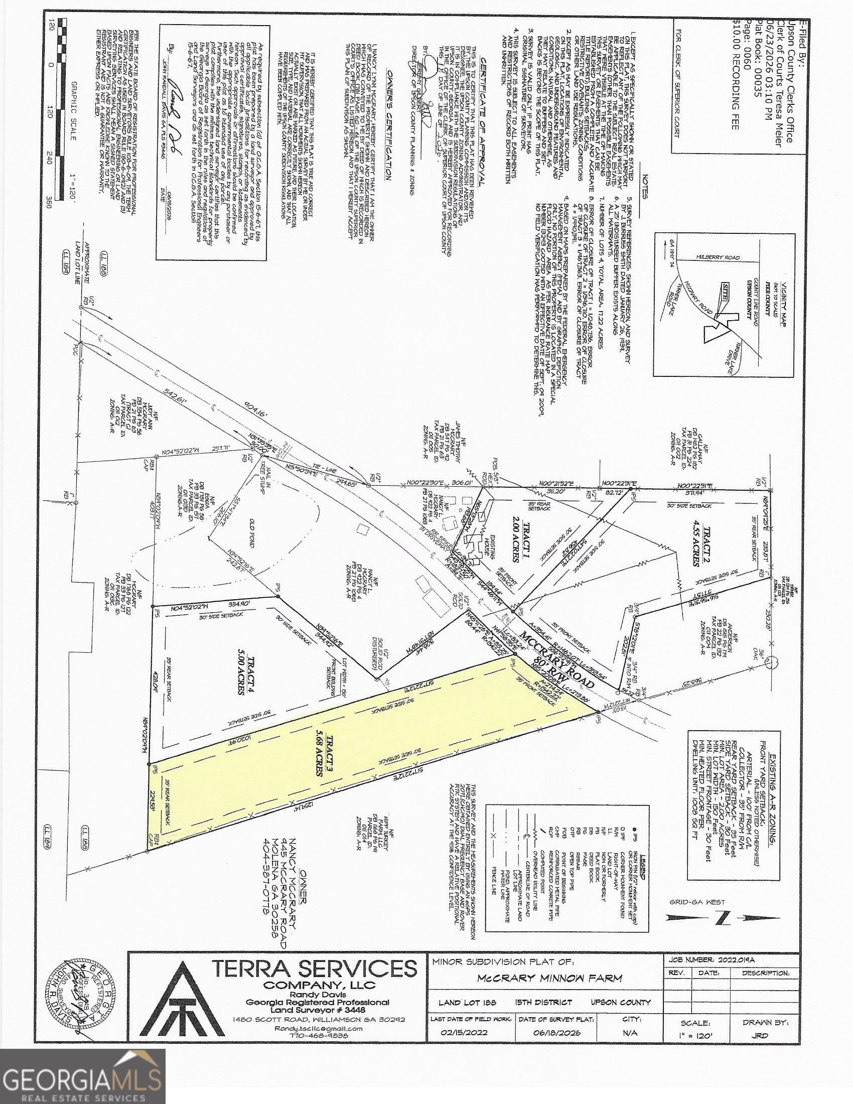 0 McCrary Road #TRACT 3, Molena, GA, 30258