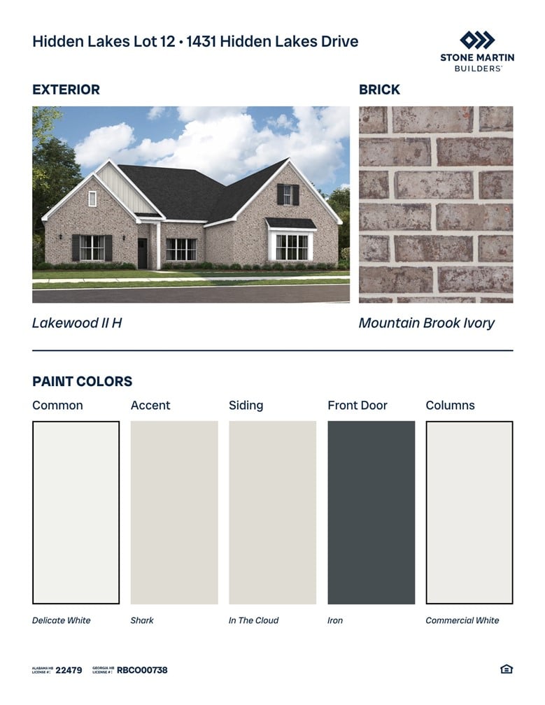 1431 Hidden Lks Dr, Opelika, AL 36801, Architectural rendering showcases a classic brick