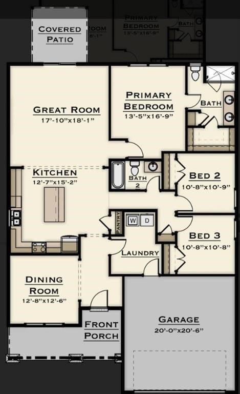 2606 Rutland Rd, Auburn, AL 36832, USA, Bradford Floorplan
