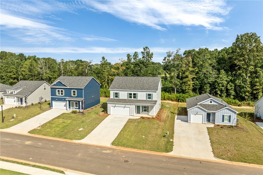 402 gray St, Opelika, AL 36801, An aerial view showcases new construction homes wi