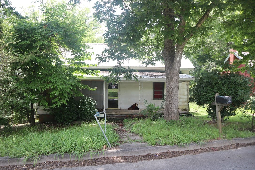 621 1st St SE, La Fayette, AL 36862, A modest home with mature trees and overgrown land