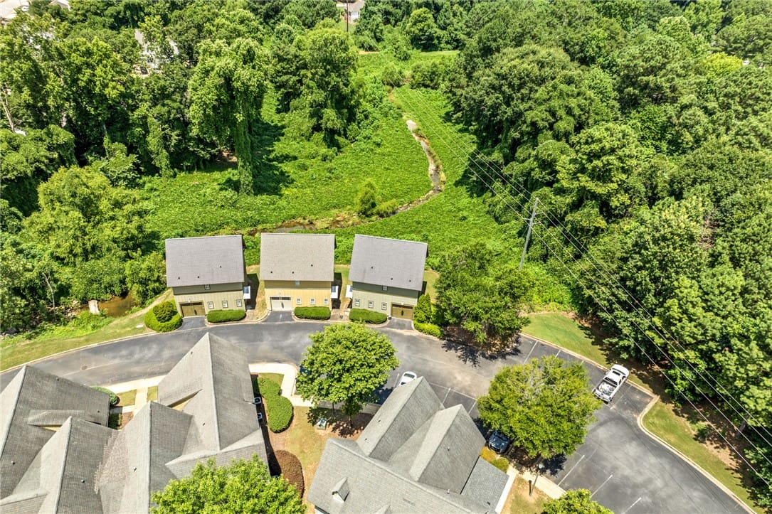 650 Dekalb St Unit 1450, Auburn, AL 36830, Aerial view showcasing townhomes nestled beside a