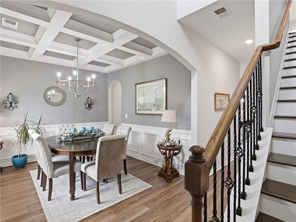 1954 Boxwood Wy, Opelika, AL 36804, Elegant coffered ceilings crown this formal dining
