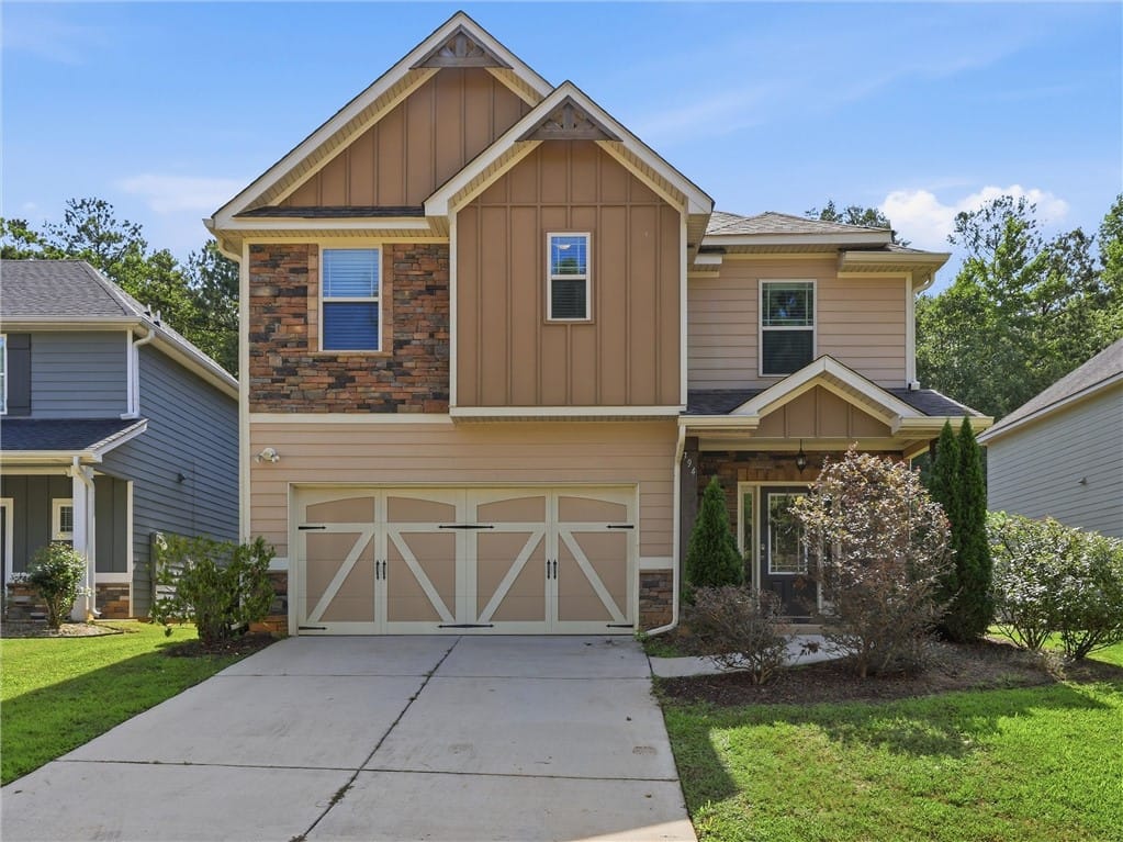 394 Lightness Dr, Auburn, AL 36832, A welcoming facade presents a harmonious blend of