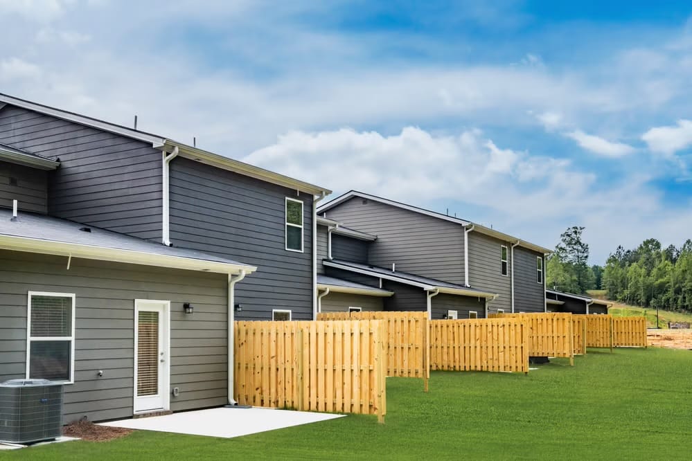 Lot 26, 2103 Waverly Pkwy, Opelika, AL 36801, A row of modern homes showcases neat patios and pr