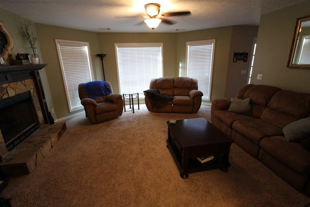 1006 BIRCH, AUBURN, AL, 36830, Large living room with gas fireplace