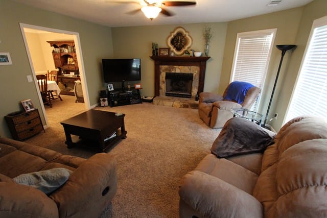 1006 BIRCH, AUBURN, AL, 36830, Large living room with gas fireplace