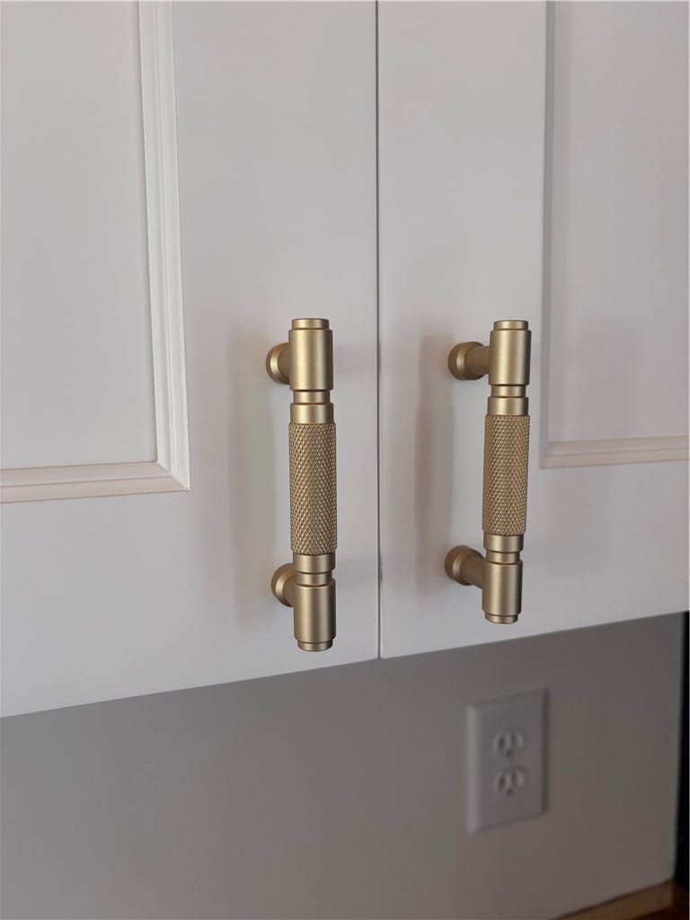 94 Brummitt St, Camp Hill, AL 36850, These white cabinet doors are accented with chic,