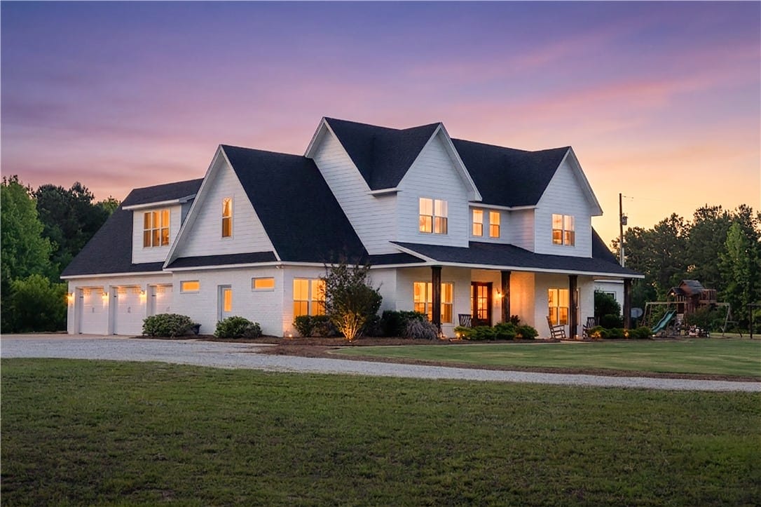 3154 Co Rd 54, Notasulga, AL 36866, A spacious home with multiple gables and a welcomi