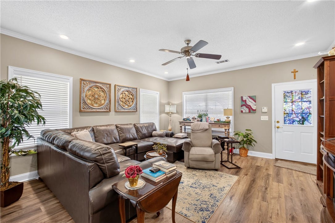 584 E Thach Ave, Auburn, AL 36830, Natural light filters into this inviting living ar