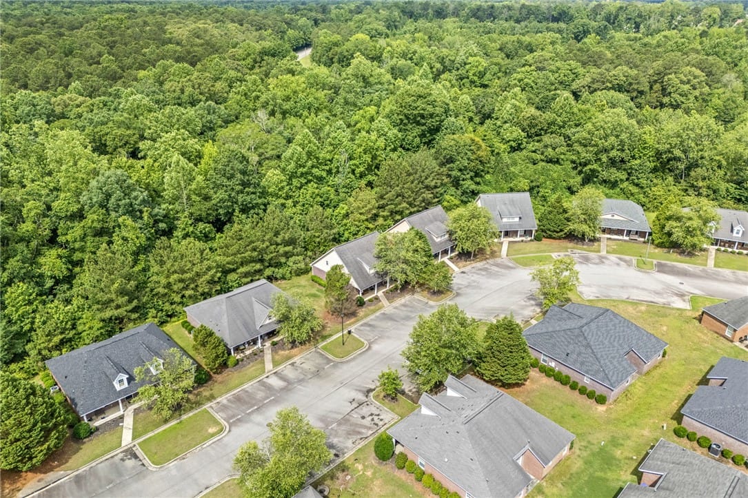 807 W Longleaf Dr Unit 10, Auburn, AL 36832, An aerial perspective reveals a serene residential
