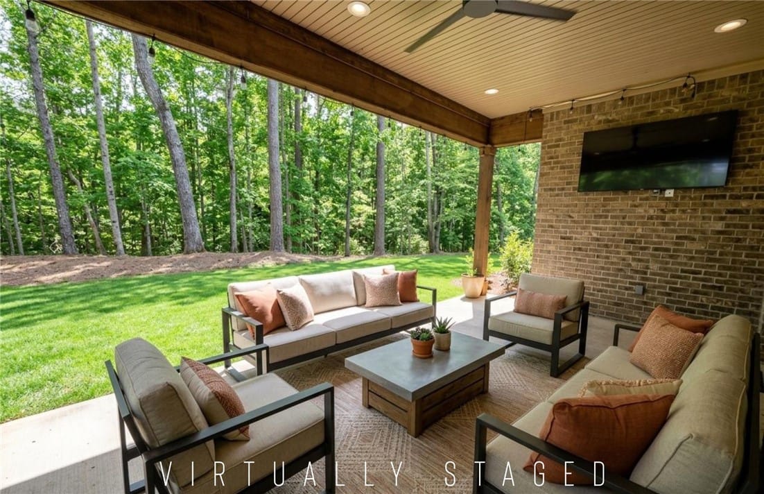 585 Windsor Dr, Opelika, AL 36801, Large covered patio is the perfect place to relax