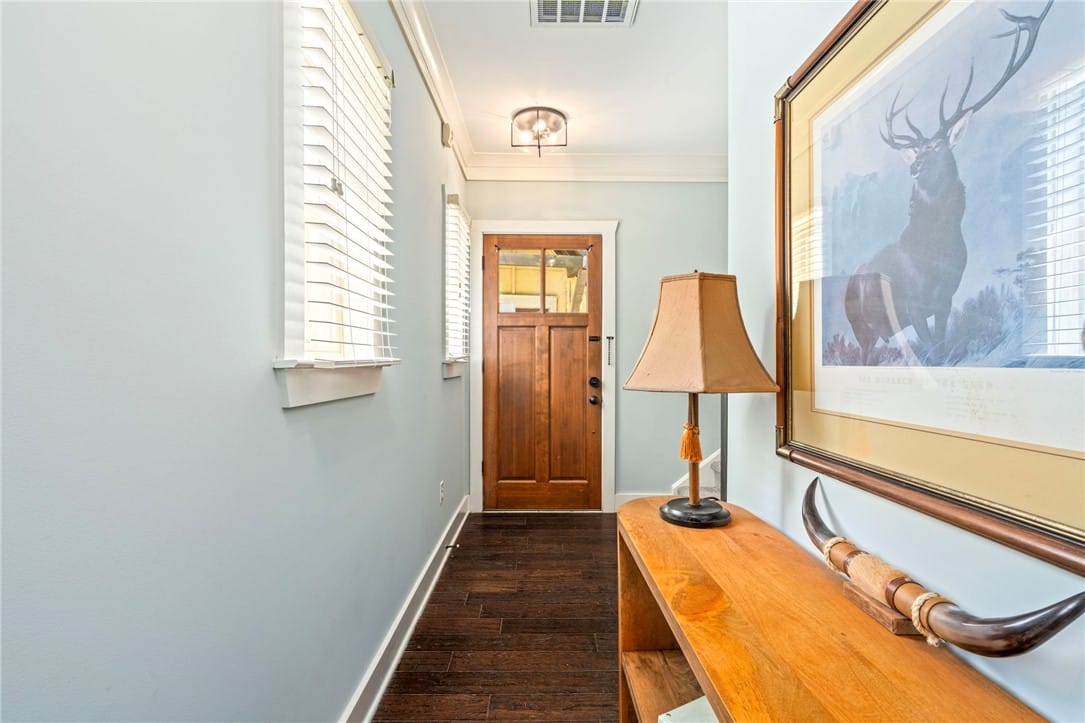 650 Dekalb St Unit 1450, Auburn, AL 36830, A welcoming entryway with rich wood flooring and a