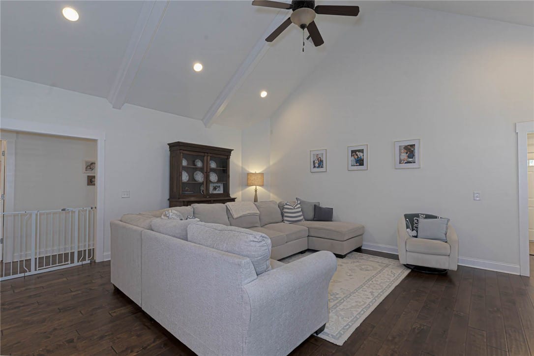 641 DEER RUN, Auburn, AL, 36830, This living room features high vaulted ceilings an