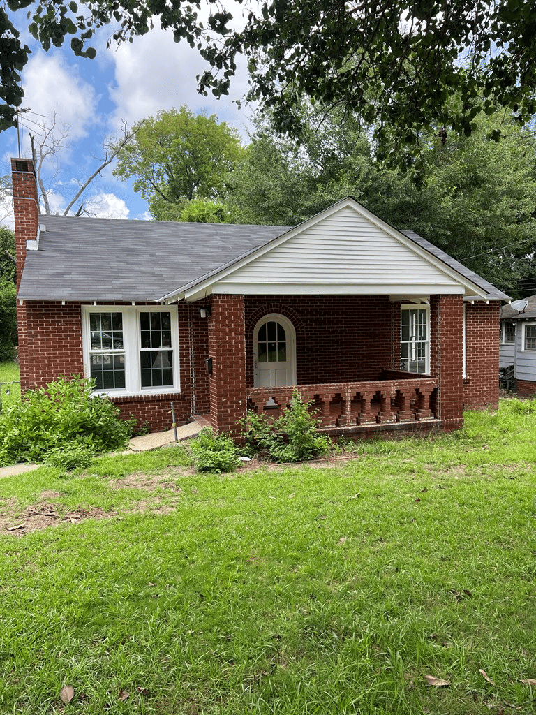 2211 8th St, Columbus, GA 31906, front of cute brick home with quaint covered front